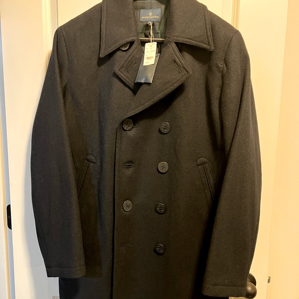 Brooks Brothers mens wool Pea coat size Large